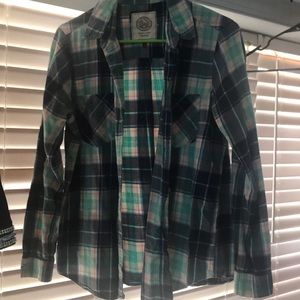 Striped button down flannel